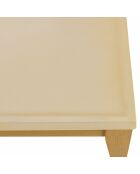 Table basse carrée Grégoire chêne/beige - 80x80x31 cm