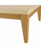 Table basse carrée Grégoire chêne/beige - 80x80x31 cm