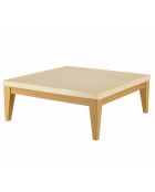 Table basse carrée Grégoire chêne/beige - 80x80x31 cm