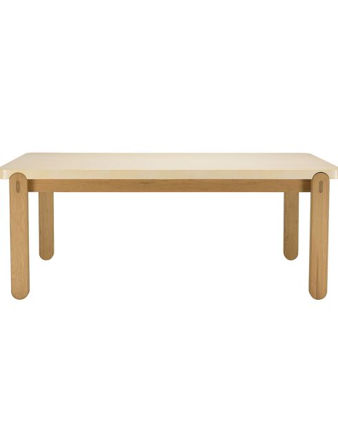 Table à manger Grégoire chêne/beige - 200x100x77 cm