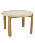 Table à manger Grégoire chêne/beige - D.120xH.77 cm