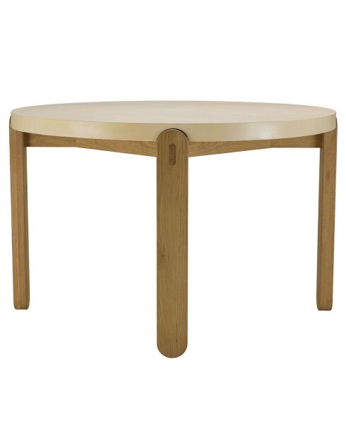 Table à manger Grégoire chêne/beige - D.120xH.77 cm