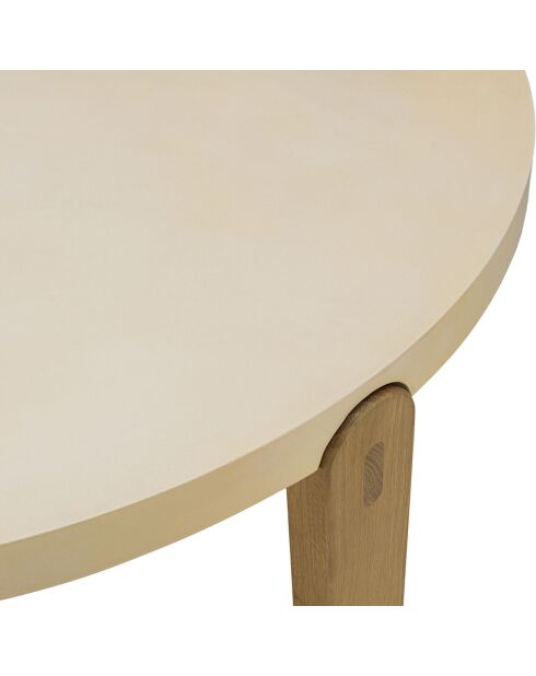 Table à manger Grégoire chêne/beige - D.120xH.77 cm