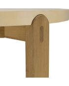 Table à manger Grégoire chêne/beige - D.120xH.77 cm