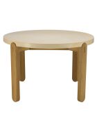 Table à manger Grégoire chêne/beige - D.120xH.77 cm