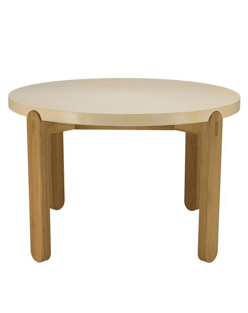 Table à manger Grégoire chêne/beige - D.120xH.77 cm