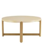 Table basse Grégoire chêne/beige - D.81xH.40 cm