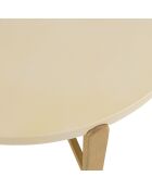 Table basse Grégoire chêne/beige - D.81xH.40 cm