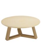 Table basse Grégoire chêne/beige - D.100xH.44 cm