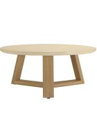 Table basse Grégoire chêne/beige - D.100xH.44 cm