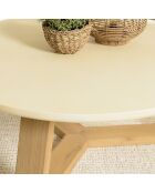 Table basse Grégoire chêne/beige - D.100xH.44 cm