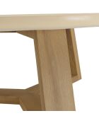 Table basse Grégoire chêne/beige - D.100xH.44 cm