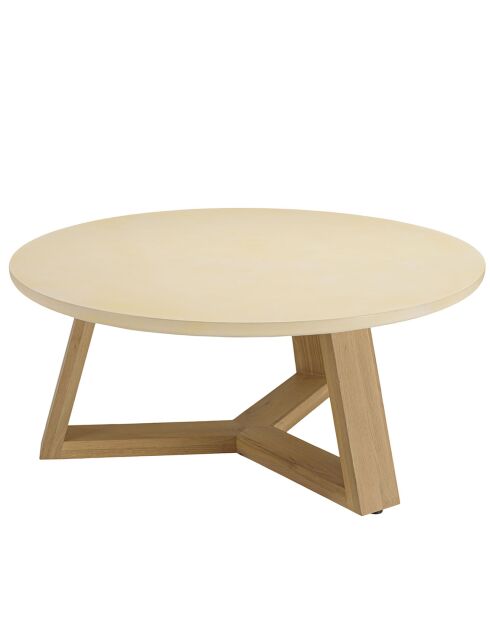 Table basse Grégoire chêne/beige - D.100xH.44 cm