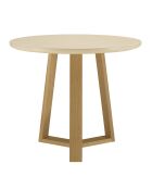 Table à manger Grégoire chêne/beige - D.90xH.76 cm