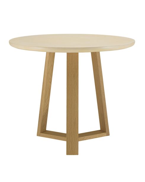 Table à manger Grégoire chêne/beige - D.90xH.76 cm