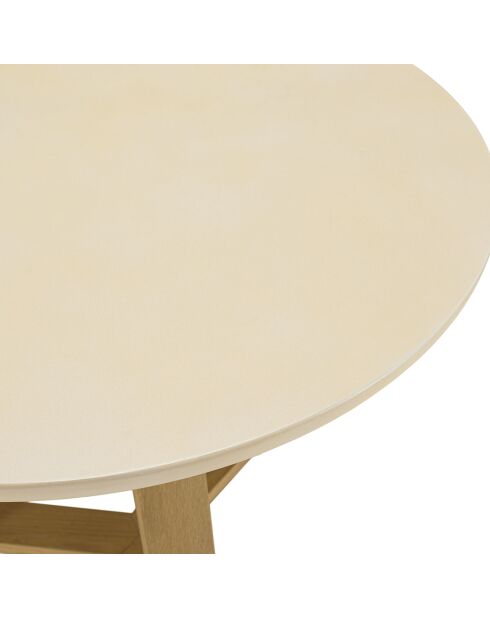 Table à manger Grégoire chêne/beige - D.90xH.76 cm