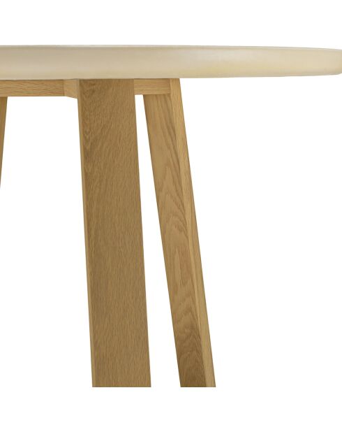 Table à manger Grégoire chêne/beige - D.90xH.76 cm