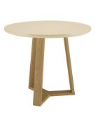 Table à manger Grégoire chêne/beige - D.90xH.76 cm