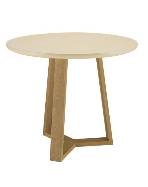 Table à manger Grégoire chêne/beige - D.90xH.76 cm