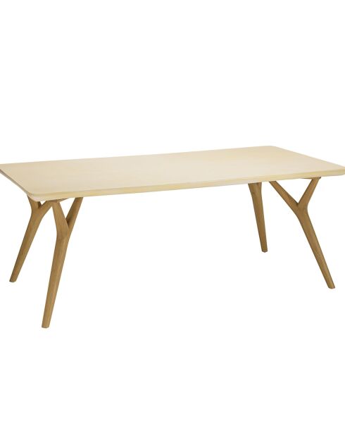 Table à manger Grégoire chêne/beige - 200x100x78 cm