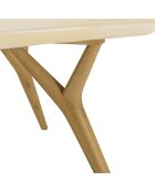 Table à manger Grégoire chêne/beige - 200x100x78 cm