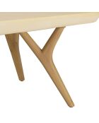 Table basse Grégoire chêne/beige - 120x60x44 cm