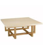 Table basse Grégoire chêne/beige - 110x110x44 cm