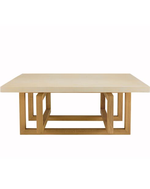 Table basse Grégoire chêne/beige - 110x110x44 cm