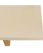 Table basse Grégoire chêne/beige - 110x110x44 cm