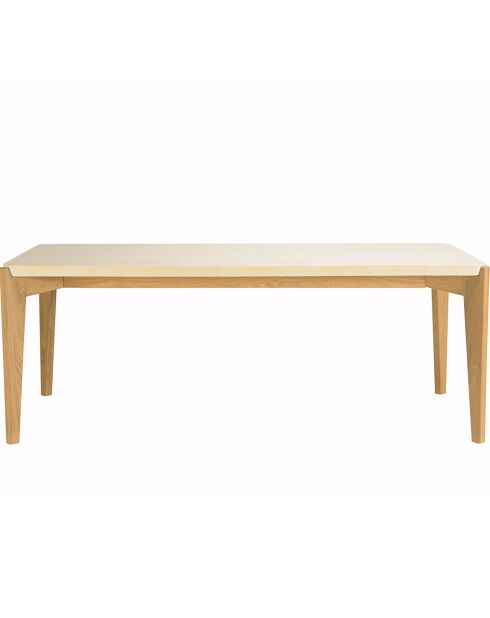 Table à manger Grégoire chêne/beige - 201x101x76 cm