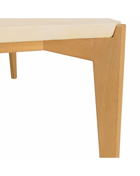 Table à manger Grégoire chêne/beige - 201x101x76 cm