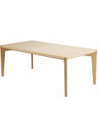 Table à manger Grégoire chêne/beige - 201x101x76 cm