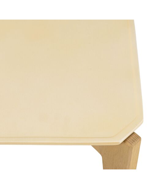 Table d'appoint carrée Grégoire chêne/beige - 44x44x46 cm