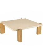 Table basse Grégoire chêne/beige - 114x114x36 cm