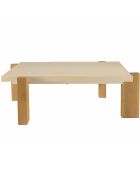 Table basse Grégoire chêne/beige - 114x114x36 cm