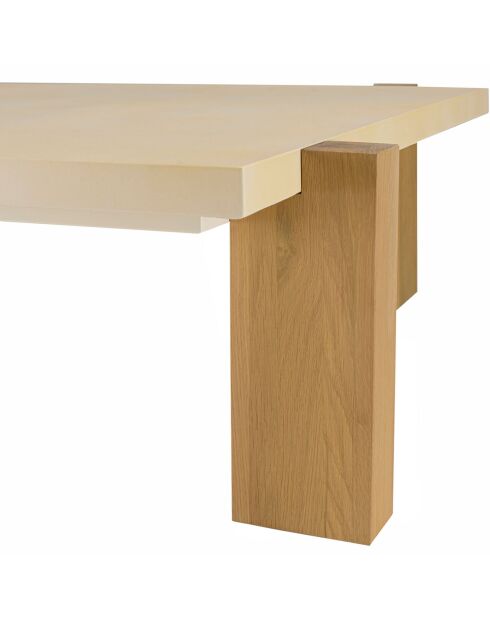 Table basse Grégoire chêne/beige - 114x114x36 cm