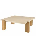 Table basse Grégoire chêne/beige - 114x114x36 cm