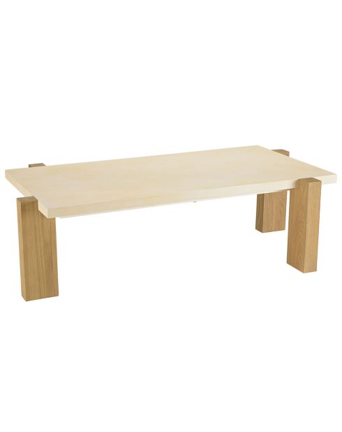 Table basse Grégoire chêne/beige - 149x84x42 cm