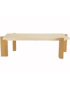 Table basse Grégoire chêne/beige - 149x84x42 cm