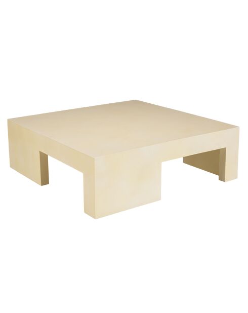 Table basse carrée Grégoire beige - 95x95x30 cm