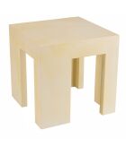 Tabouret carré Grégoire beige - 50x50x50 cm