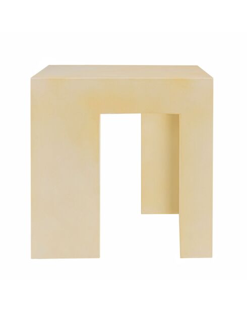 Tabouret carré Grégoire beige - 50x50x50 cm