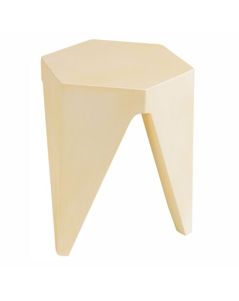 Tabouret 3 pieds en V inversé Grégoire beige - 33x38x46 cm