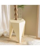 Tabouret 3 pieds en V inversé Grégoire beige - 33x38x46 cm