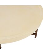 Table basse Grégoire beige/noir - D.81xH.40 cm