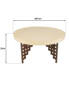 Table basse Grégoire beige/noir - D.81xH.40 cm