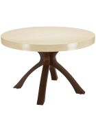 Table à manger Grégoire beige/noir - D.120xH.78 cm