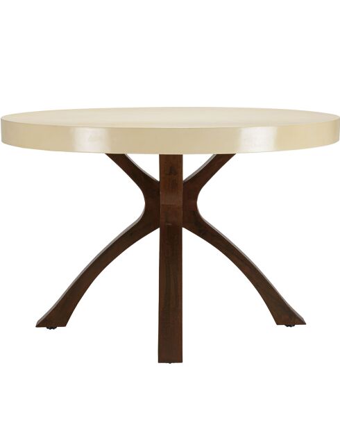 Table à manger Grégoire beige/noir - D.120xH.78 cm