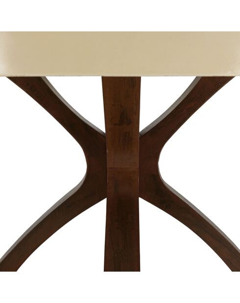 Table à manger Grégoire beige/noir - D.120xH.78 cm