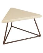 Table d'appoint Grégoire beige/noir - 59x52x36 cm